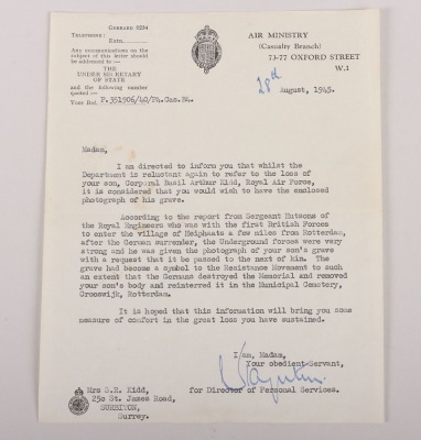 A Poignant May 1940 Bomber Command Killed in Action Medal Group of 3 to an Air Gunner Who Was Lost During the Raid on Waalhaven Airfield on 10th May 1940, The Day That Marked the Start of the German Blitzkrieg Through the Low Countries - 7