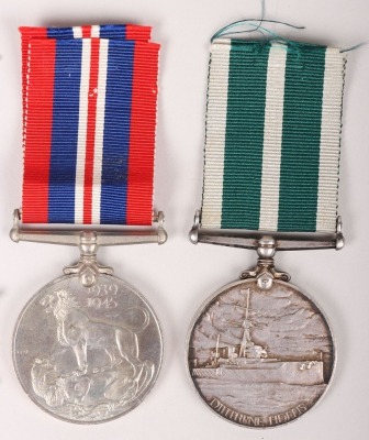 A good WW2 Royal Naval Reserve Medal Group of 4 to a Petty Officer Who was Taken Prisoner of War After his Ship, the Armed Merchant Cruiser H.M.S Voltaire Was Sunk by the German Raider Thor, - 5