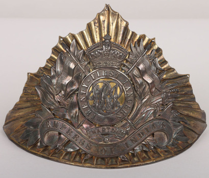 Scarce 21st (Empress of India’s) Lancers Officers Lance Cap Plate 1899-1901