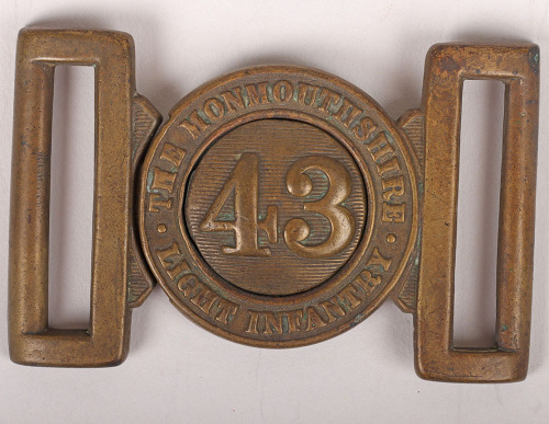 Victorian 43rd Monmouthshire Light Infantry Other Ranks Waist Belt Clasp