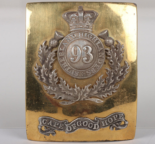 Victorian 93rd (Sutherland Highlanders) Regiment of Foot Officers Shoulder Belt Plate 1837-63 Pattern