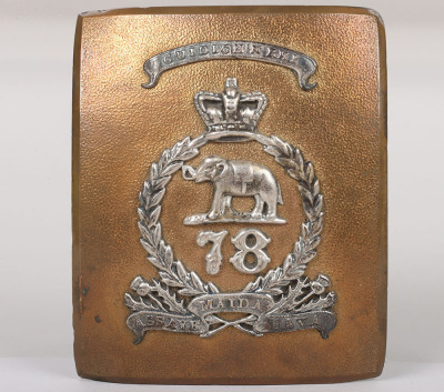 Scarce Victorian 78th (or The Ross-shire Buffs) Highlanders Officers Shoulder Belt Plate Pre-1859