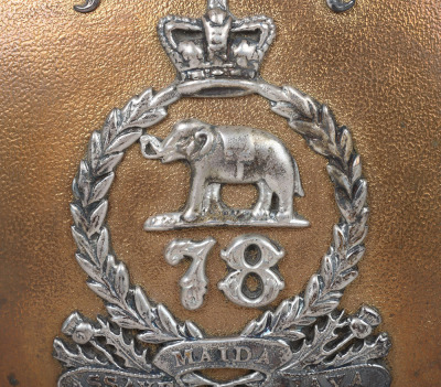 Scarce Victorian 78th (or The Ross-shire Buffs) Highlanders Officers Shoulder Belt Plate Pre-1859 - 7