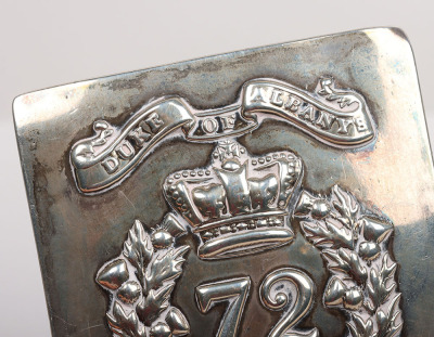 Victorian 72nd (Duke of Albany’s Own) Highlanders Officers Shoulder Belt Plate 1830-1855 - 5