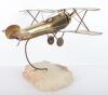 Large Trench Art Brass Model of a Royal Flying Corps Sopwith Camel - 4