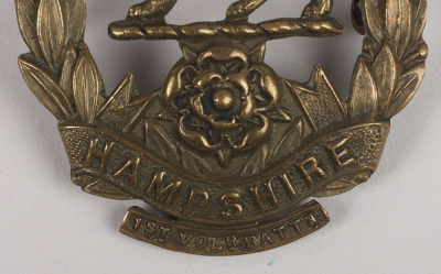 1st Volunteer Battalion Hampshire Regiment Cap Badge - 2