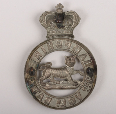 Victorian 3rd Volunteer Battalion Hampshire Regiment Other Ranks Glengarry Badge - 4