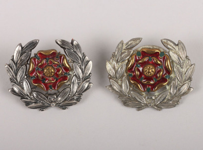 Victorian Volunteer Battalion Hampshire Regiment Officers Field Service Cap / Collar Badges