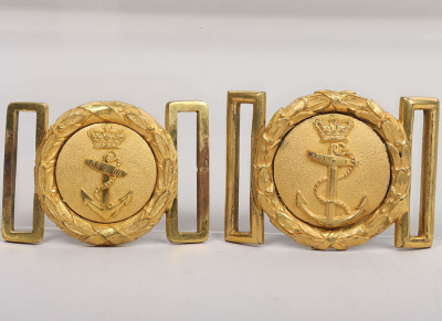 2x Victorian Midshipman Waist Belt Clasps