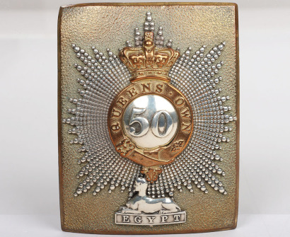 Victorian 50th (Queens Own) Regiment of Foot Officers Shoulder Belt Plate 1850-55