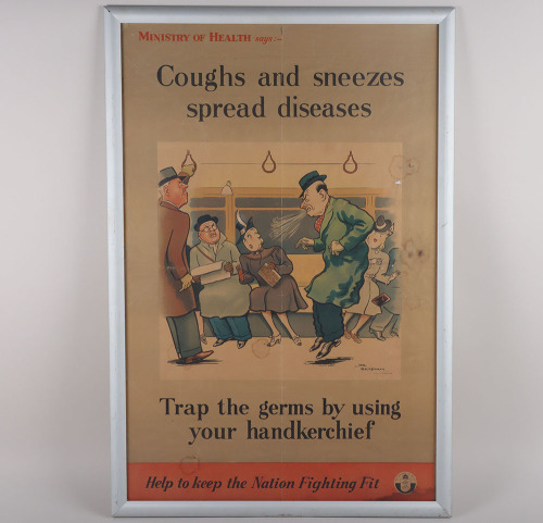 Ministry of Health Information Poster ‘Coughs and Sneezes Spread Diseases’