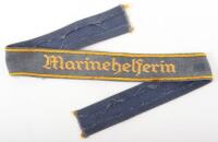 Kriegsmarine Marinehelferin Tunic Cuff Title