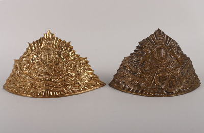 2x British Other Ranks Lance Cap Plates