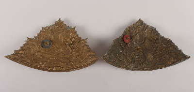 2x British Other Ranks Lance Cap Plates - 4