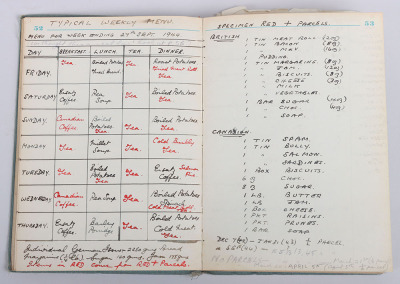 WW2 British YMCA Prisoner of War Log Book of Lieutenant D W Dupont Royal Artillery - 11