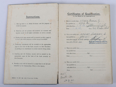 Royal Air Force Navigators Log Book of Navigator G Harrison RAF - 3