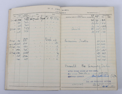 Royal Air Force Navigators Log Book of Navigator G Harrison RAF - 5