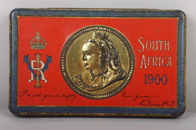 Boer War Queen Victoria Christmas Tin with Contents - 8
