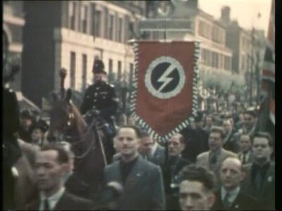 Extremely Rare British Union of Fascists (B.U.F) Political Rally Banner / Standarte - 11