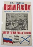 Rare British WW1 Poster For Aid To Russia 1915