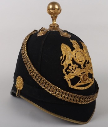 Post 1902 Officers Blue Cloth Home Service Helmet of the Royal Artillery