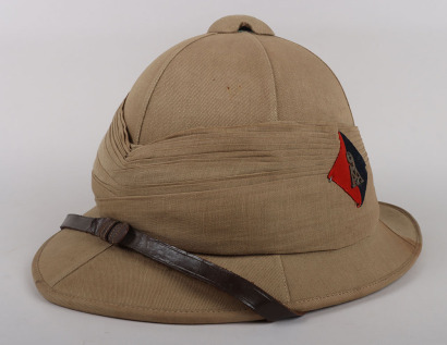 British 9th Anti-Aircraft Battery Foreign Service Wolseley Helmet