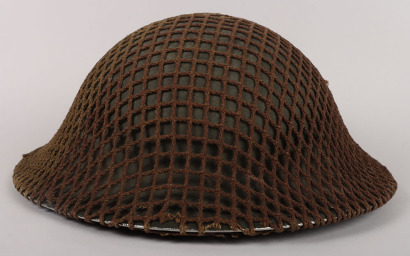 WW2 British Combat Helmet with Camouflage Net Cover