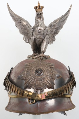 Rare Imperial German M1889 Parade Helmet of the Prussian Leibgendarmerie, The Personal Bodyguard of the Kaiserin, Wife of the Kaiser Wilhelm II,