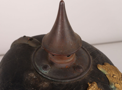 Imperial German Prussian Other Ranks Pickelhaube with Original Trench Cover - 10