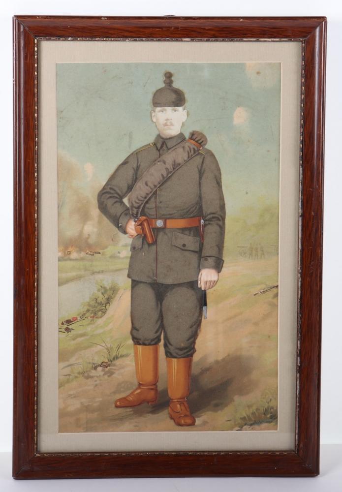 German Assistant Gunner Imperial German Coloured Image of Artillery Gunner