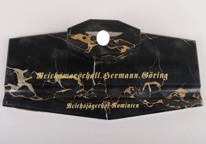 Hermann Göring - Impressive Art Deco Marble Desk-Set Presented to Hermann Göring at the Reichsjägerhof Rominten