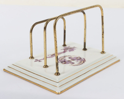 Hermann Goring Meissen Desk Set and Document Blotter Folder Taken from his Suite at the Haus Elephant in Weimar - 57