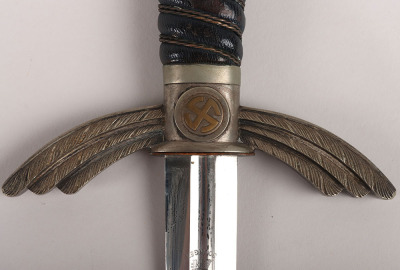 WW2 German Luftwaffe Officers Sword by SMF, Solingen - 10