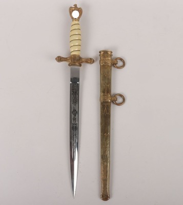 WW2 German Kriegsmarine Officers Dress Dagger by Carl Eickhorn, Solingen