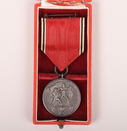 Third Reich 13. March 1938 Austrian Annexation Medal with Case