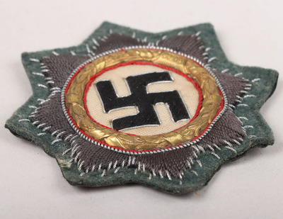 WW2 German Army / Waffen-SS Issue German Cross (Deutsche Kreuz) in Gold, Cloth Variant - 6