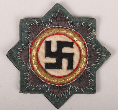 WW2 German Army / Waffen-SS Issue German Cross (Deutsche Kreuz) in Gold, Cloth Variant - 7