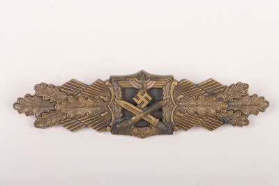 WW2 German Army / Waffen-SS Close Combat Clasp in Bronze by AGMuK, Gablonz - 10