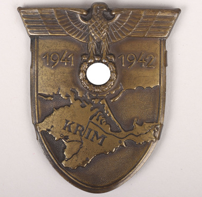 WW2 German Army / Waffen-SS Krim Campaign Shield by J.C. Maedicke, Berlin