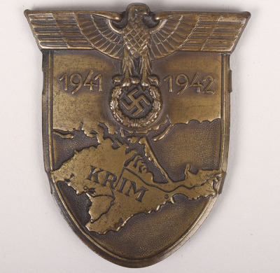 WW2 German Army / Waffen-SS Krim Campaign Shield by J.C. Maedicke, Berlin - 7