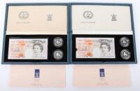 Two 1992 Royal Mint Silver Proof 10p Two-Coin set with ‘New’ £10 banknote