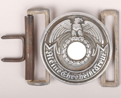 Scarce WW2 German Waffen-SS Officers Belt Buckle by Overhoff & Cie