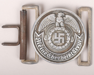 Scarce WW2 German Waffen-SS Officers Belt Buckle by Overhoff & Cie - 2