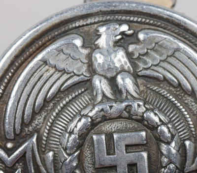 Scarce WW2 German Waffen-SS Officers Belt Buckle by Overhoff & Cie - 7