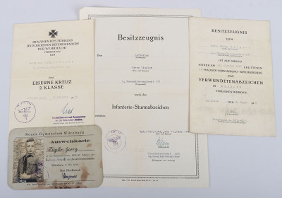 WW2 German Award Documents to Gefr. G. Ziegler, Grenadier regiment 121, 50. Infanterie Division - 2