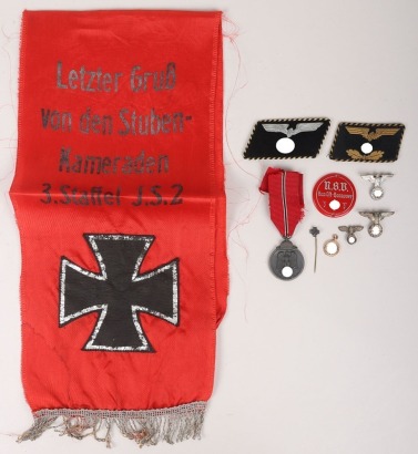 Small Grouping of Miscellaneous Items with German Funeral Sash