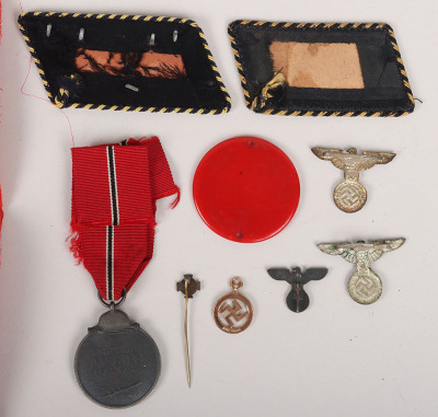 Small Grouping of Miscellaneous Items with German Funeral Sash - 7