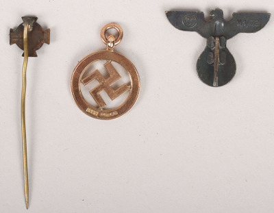 Small Grouping of Miscellaneous Items with German Funeral Sash - 8