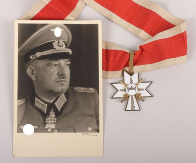 Axis Croation Order of the Crown of King Zvonimir 1st Class Neck Order with Recipient Photograph