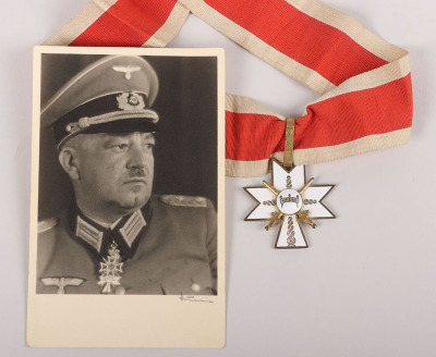 Axis Croation Order of the Crown of King Zvonimir 1st Class Neck Order with Recipient Photograph - 2